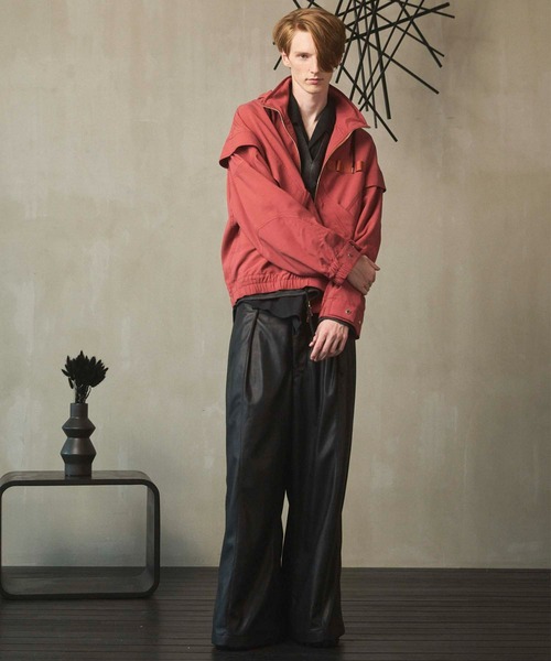 メゾンスペシャル アーティフィシャルレザーワイドパンツ 00 MAISON SPECIAL パンツ 「UNISEX」Artificial Leather Wide