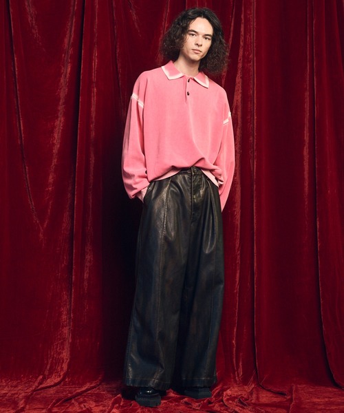 MAISON SPECIAL（メゾンスペシャル）の「《UNISEX》Artificial Leather Pin-Tuck Wide Pants/アーティフィシャルレザーピンタックワイドパンツ【MAISON SPECIAL/メゾンスペシャル】（その他パンツ・メンズ・ダークブラウン/ダークブラック・0/1/2）」の21枚目の写真