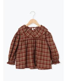 Samansa Mos2 Lagom | チェックフリル襟ブラウス(シャツ/ブラウス)