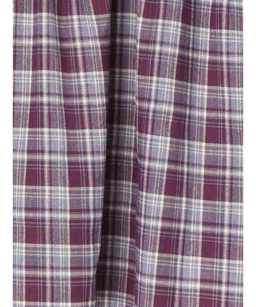 Samansa Mos2 Lagom(サマンサモスモスラーゴム)の「チェックフリル襟ブラウス(シャツ/ブラウス・キッズ・ブラウン/パープル・110/100/130/95/120)」の8枚目の写真