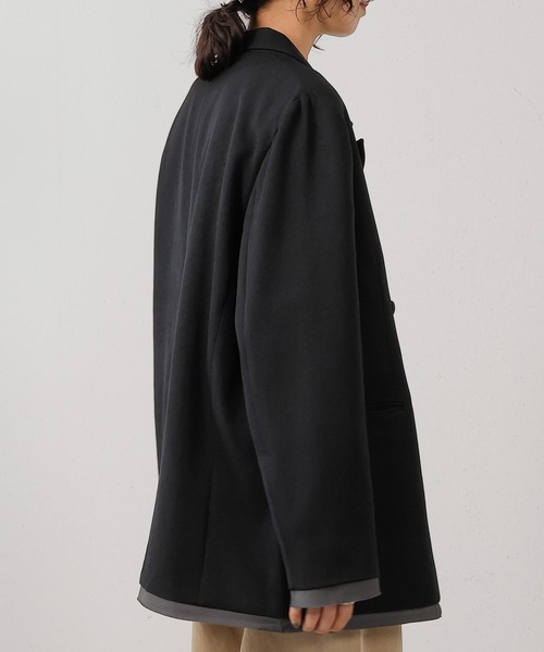 en CAnAF（エンカナフ）の「ツイルダブルジャケット（テーラードジャケット・レディース・ブラック/ブラウン・フリー）」の8枚目の写真