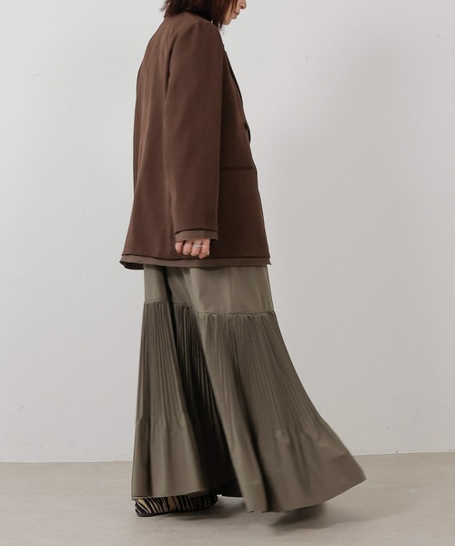 en CAnAF（エンカナフ）の「ツイルダブルジャケット（テーラードジャケット・レディース・ブラック/ブラウン・フリー）」の11枚目の写真