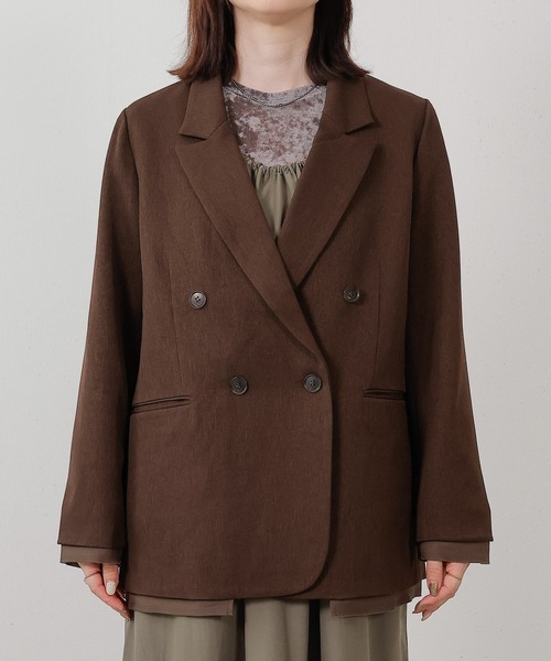 en CAnAF（エンカナフ）の「ツイルダブルジャケット（テーラードジャケット・レディース・ブラック/ブラウン・フリー）」の18枚目の写真