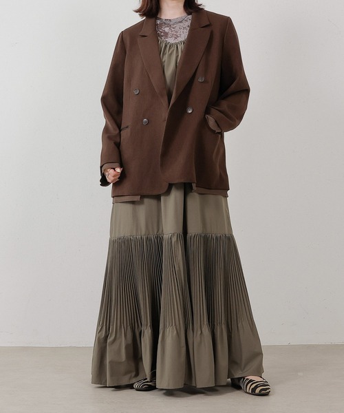 en CAnAF（エンカナフ）の「ツイルダブルジャケット（テーラードジャケット・レディース・ブラック/ブラウン・フリー）」の10枚目の写真