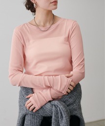 メッシュ」に該当するトップス（ピンク/桃色系）ファッション