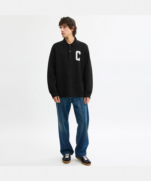 COACH（コーチ）の「リラックスド ロング スリーブ ニット ポロ（ニット/セーター・メンズ・ブラック系その他・SMALL/MEDIUM/LARGE）」の3枚目の写真