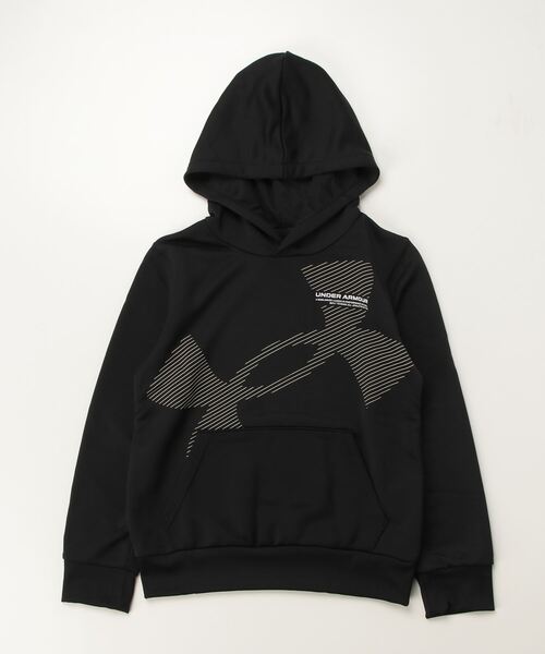 UNDER ARMOUR（アンダーアーマー）の「アンダーアーマー  UAテックテリー スーパービッグロゴ フーディー（パーカー・キッズ・ライトベージュ/ブラック/レッド・120cm/130cm/140cm/150cm/160cm）」の2枚目の写真