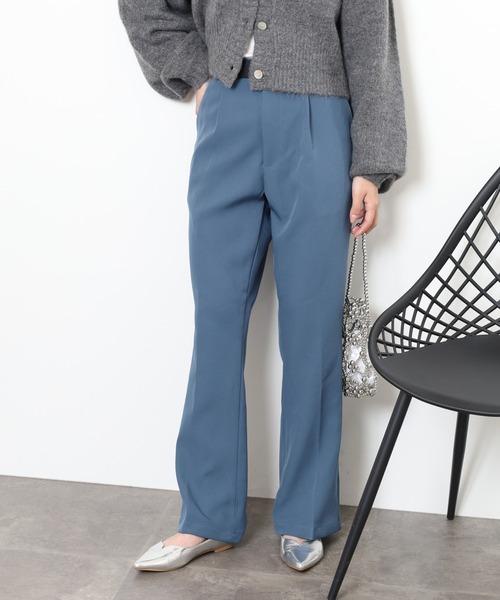 FUNALIVE（ファンアライブ）の「ストレッチカラーフレアーパンツ セミワイド（スラックス・メンズ・ブラウン/グリーン/アイボリー/ブルー/ブラック・M/L）」の5枚目の写真