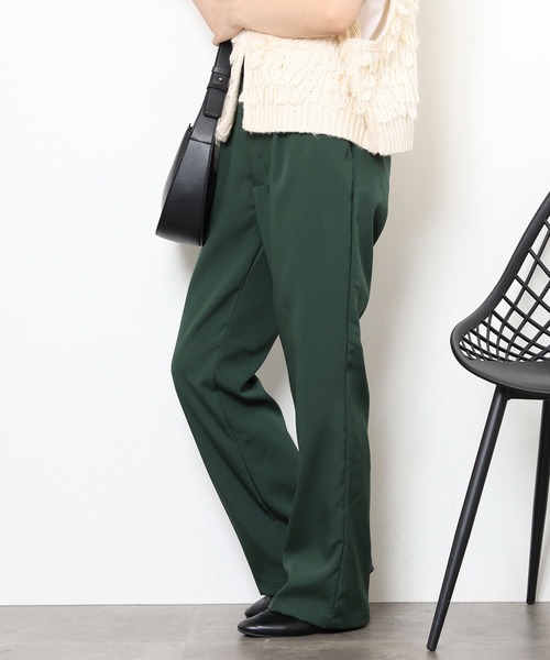 FUNALIVE（ファンアライブ）の「ストレッチカラーフレアーパンツ セミワイド（スラックス・メンズ・ブラウン/グリーン/アイボリー/ブルー/ブラック・M/L）」の4枚目の写真