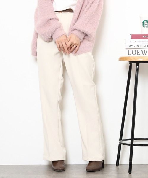 FUNALIVE（ファンアライブ）の「ストレッチカラーフレアーパンツ セミワイド（スラックス・メンズ・ブラウン/グリーン/アイボリー/ブルー/ブラック・M/L）」の2枚目の写真