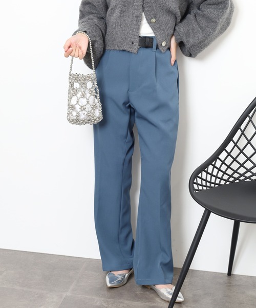 FUNALIVE（ファンアライブ）の「ストレッチカラーフレアーパンツ セミワイド（スラックス・メンズ・ブラウン/グリーン/アイボリー/ブルー/ブラック・M/L）」の19枚目の写真