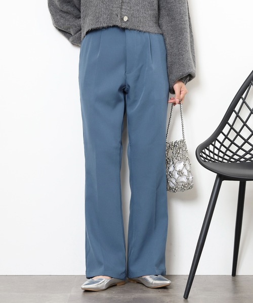 FUNALIVE（ファンアライブ）の「ストレッチカラーフレアーパンツ セミワイド（スラックス・メンズ・ブラウン/グリーン/アイボリー/ブルー/ブラック・M/L）」の20枚目の写真