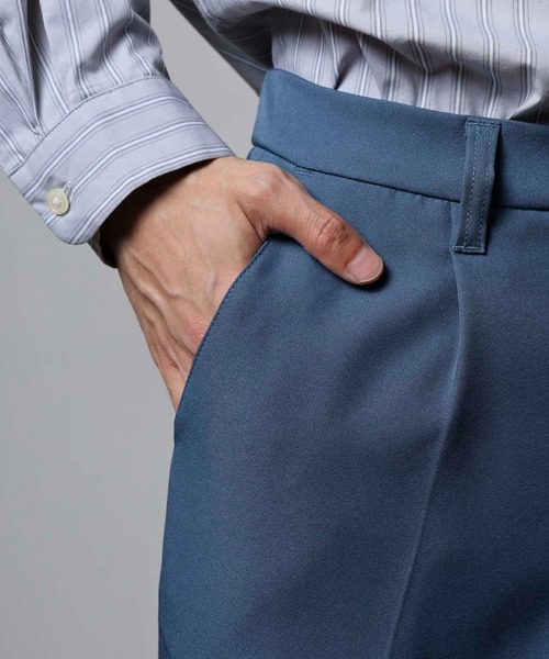 FUNALIVE（ファンアライブ）の「ストレッチカラーフレアーパンツ セミワイド（スラックス・メンズ・ブラウン/グリーン/アイボリー/ブルー/ブラック・M/L）」の11枚目の写真