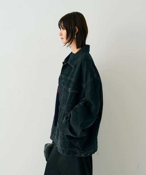 AGOLDE（エーゴールドイー）の「【AGOLDE/エーゴールドイー】REWORKED WAYNE JK リワークド・ウェインデニムジャケット/スパイダー（デニムジャケット・レディース・ブラック・フリー）」の5枚目の写真