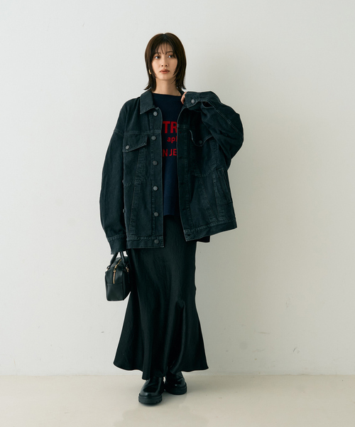 AGOLDE（エーゴールドイー）の「【AGOLDE/エーゴールドイー】REWORKED WAYNE JK リワークド・ウェインデニムジャケット/スパイダー（デニムジャケット・レディース・ブラック・フリー）」の10枚目の写真