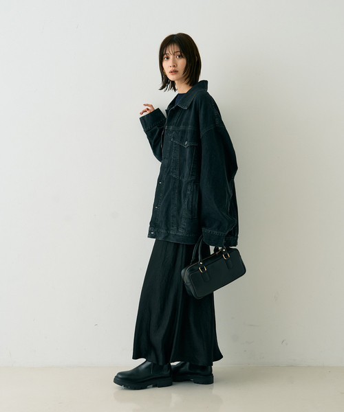 AGOLDE（エーゴールドイー）の「【AGOLDE/エーゴールドイー】REWORKED WAYNE JK リワークド・ウェインデニムジャケット/スパイダー（デニムジャケット・レディース・ブラック・フリー）」の11枚目の写真