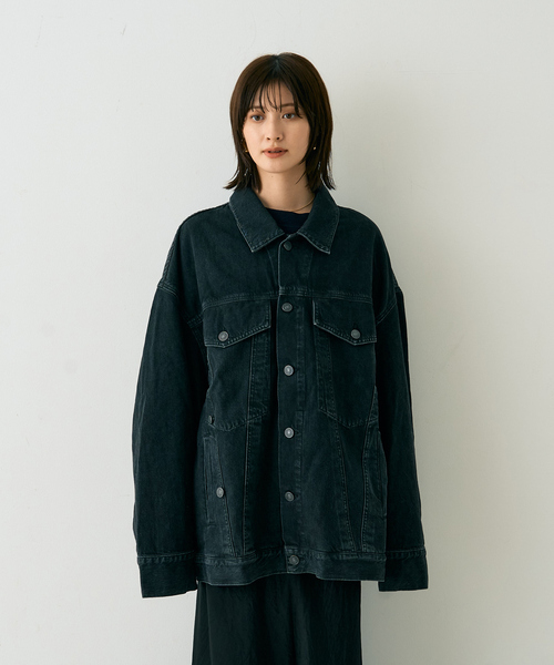 AGOLDE（エーゴールドイー）の「【AGOLDE/エーゴールドイー】REWORKED WAYNE JK リワークド・ウェインデニムジャケット/スパイダー（デニムジャケット・レディース・ブラック・フリー）」の14枚目の写真