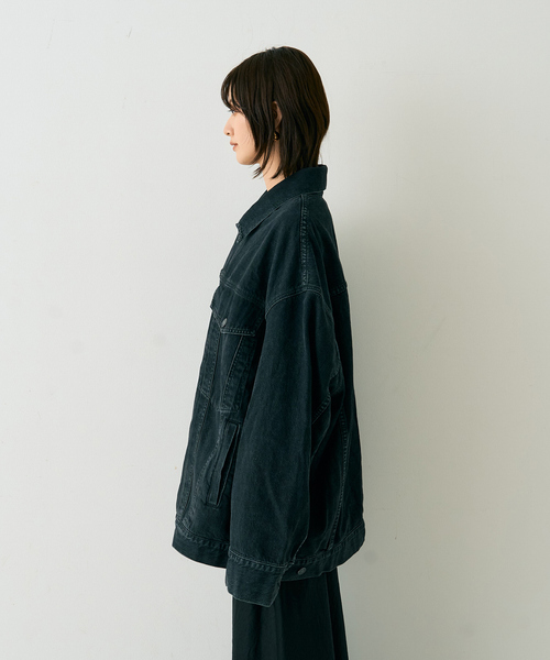 AGOLDE（エーゴールドイー）の「【AGOLDE/エーゴールドイー】REWORKED WAYNE JK リワークド・ウェインデニムジャケット/スパイダー（デニムジャケット・レディース・ブラック・フリー）」の15枚目の写真