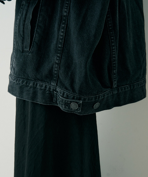 AGOLDE（エーゴールドイー）の「【AGOLDE/エーゴールドイー】REWORKED WAYNE JK リワークド・ウェインデニムジャケット/スパイダー（デニムジャケット・レディース・ブラック・フリー）」の21枚目の写真