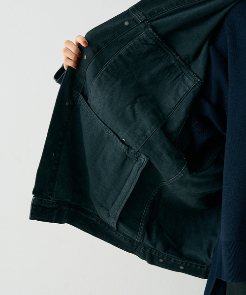 AGOLDE（エーゴールドイー）の「【AGOLDE/エーゴールドイー】REWORKED WAYNE JK リワークド・ウェインデニムジャケット/スパイダー（デニムジャケット・レディース・ブラック・フリー）」の22枚目の写真