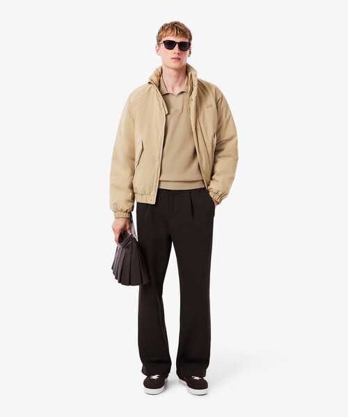 LACOSTE（ラコステ）の「オープンカラーワッフルニット（ニット/セーター・メンズ・ブラック/ベージュ・5/4/3/2）」の7枚目の写真