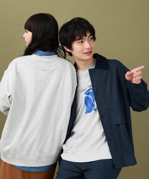 GLOBAL WORK(グローバルワーク)の「ATELIER GLOBAL WORK/ミニ裏毛プルオーバー/591534(Tシャツ/カットソー・メンズ・ホワイト/グレー系その他6/グレー/ブラック・SMALL/MEDIUM/LARGE)」の12枚目の写真