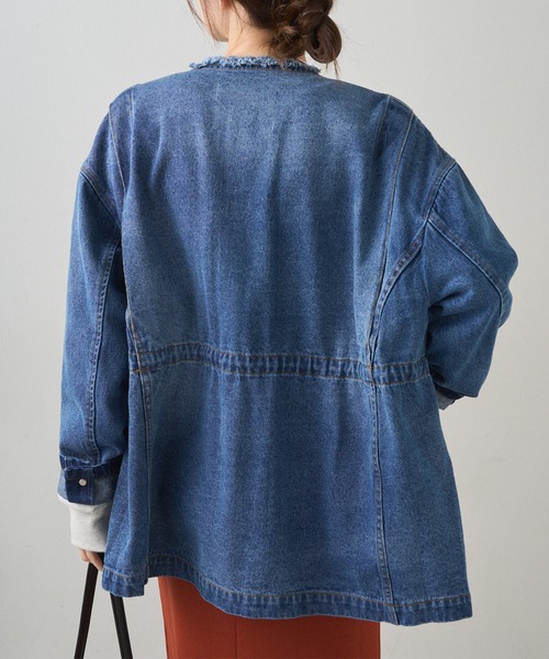 セール】デニムサファリジャケット（デニムジャケット）｜PUAL CE CIN