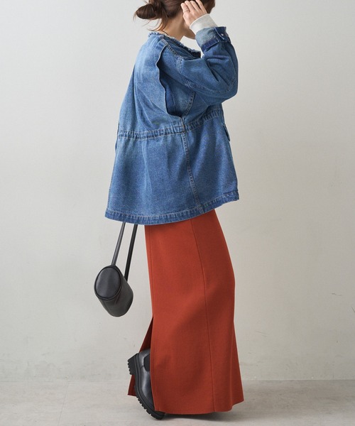 PUAL CE CIN(ピュアルセシン)の「デニムサファリジャケット(デニムジャケット・レディース・グレー/インディゴブルー・FREE)」の13枚目の写真