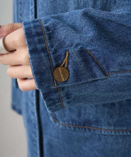 セール】デニムサファリジャケット（デニムジャケット）｜PUAL CE CIN