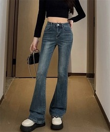 Dream garden（ドリームガーデン）の「フレアデニムパンツ ストレッチパンツ（デニムパンツ）」