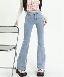 Dream garden（ドリームガーデン）の「フレアデニムパンツ ストレッチパンツ（デニムパンツ）」