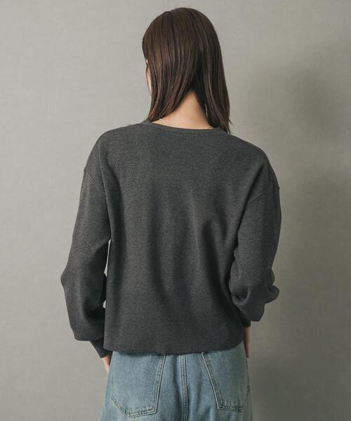 SENSE OF PLACE by URBAN RESEARCH（センスオブプレイスバイアーバンリサーチ）の「『WEB/一部店舗限定』プレートツキカーディガン（カーディガン/ボレロ・レディース・チャコールグレー/アイボリー/ネイビー/レッド・ONE）」の16枚目の写真