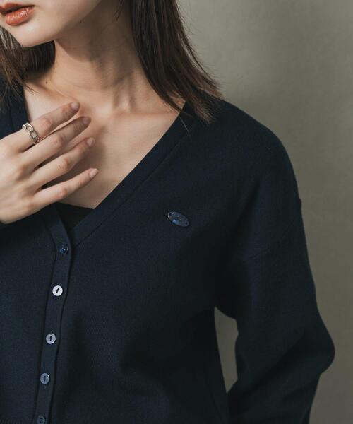 SENSE OF PLACE by URBAN RESEARCH（センスオブプレイスバイアーバンリサーチ）の「『WEB/一部店舗限定』プレートツキカーディガン（カーディガン/ボレロ・レディース・チャコールグレー/アイボリー/ネイビー/レッド・ONE）」の12枚目の写真