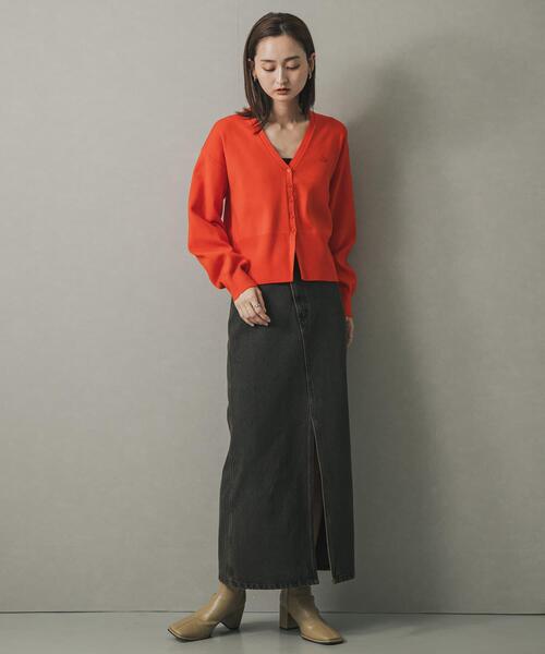 SENSE OF PLACE by URBAN RESEARCH（センスオブプレイスバイアーバンリサーチ）の「『WEB/一部店舗限定』プレートツキカーディガン（カーディガン/ボレロ・レディース・チャコールグレー/アイボリー/ネイビー/レッド・ONE）」の8枚目の写真