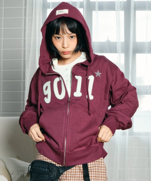 common gull products. NO☆9011 zip hoodie common gull products.（コモンガルプロダクツ）の「NO☆9011