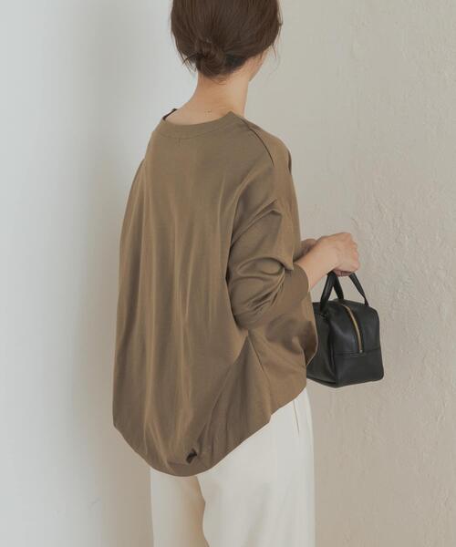 URBAN RESEARCH DOORS（アーバンリサーチドアーズ）の「コットンバックタック長袖プルオーバー（Tシャツ/カットソー・レディース・オフホワイト/ブラック/ネイビー/ベージュ系その他・MEDIUM）」の11枚目の写真