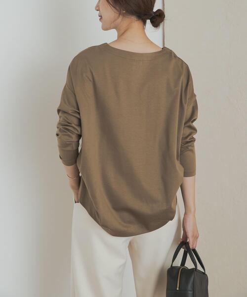 URBAN RESEARCH DOORS（アーバンリサーチドアーズ）の「コットンバックタック長袖プルオーバー（Tシャツ/カットソー・レディース・オフホワイト/ブラック/ネイビー/ベージュ系その他・MEDIUM）」の13枚目の写真