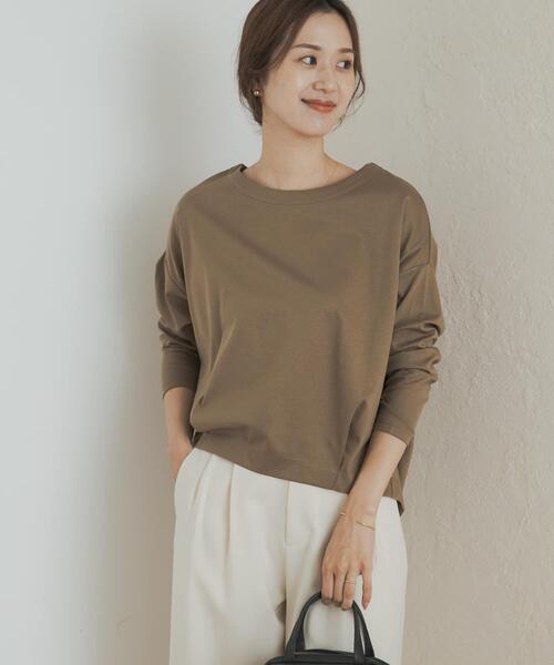 URBAN RESEARCH DOORS（アーバンリサーチドアーズ）の「コットンバックタック長袖プルオーバー（Tシャツ/カットソー・レディース・オフホワイト/ブラック/ネイビー/ベージュ系その他・MEDIUM）」の15枚目の写真