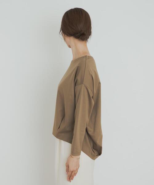 URBAN RESEARCH DOORS（アーバンリサーチドアーズ）の「コットンバックタック長袖プルオーバー（Tシャツ/カットソー・レディース・オフホワイト/ブラック/ネイビー/ベージュ系その他・MEDIUM）」の18枚目の写真