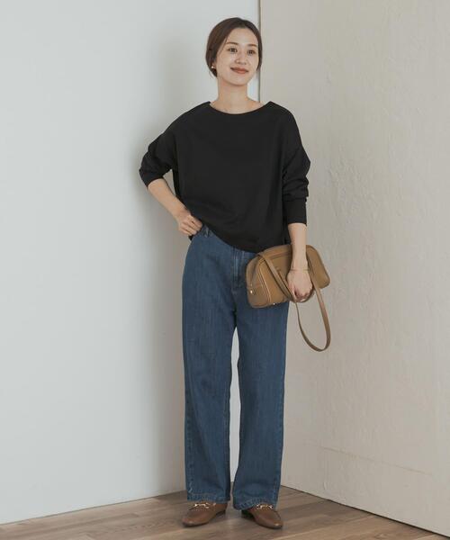 URBAN RESEARCH DOORS（アーバンリサーチドアーズ）の「コットンバックタック長袖プルオーバー（Tシャツ/カットソー・レディース・オフホワイト/ブラック/ネイビー/ベージュ系その他・MEDIUM）」の5枚目の写真