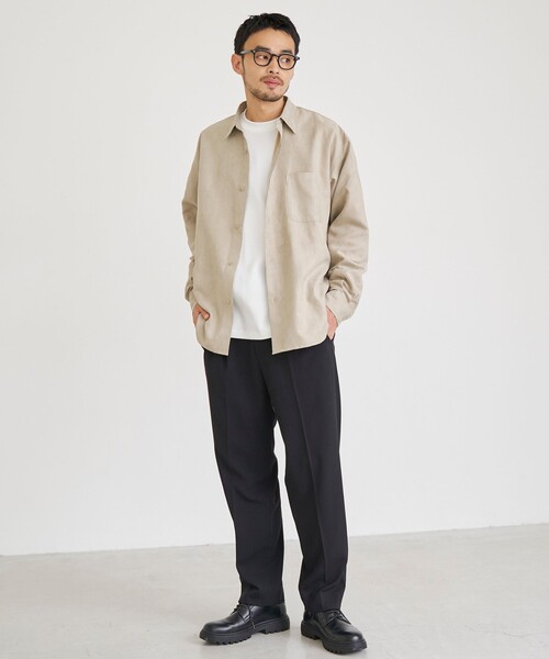 coen（コーエン）の「スウェードライクシャツ（シャツ/ブラウス・メンズ・ライトグレー/ライトブルー/モカ・L/M/S/XL）」の14枚目の写真