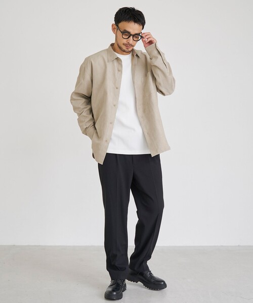 coen（コーエン）の「スウェードライクシャツ（シャツ/ブラウス・メンズ・ライトグレー/ライトブルー/モカ・L/M/S/XL）」の15枚目の写真