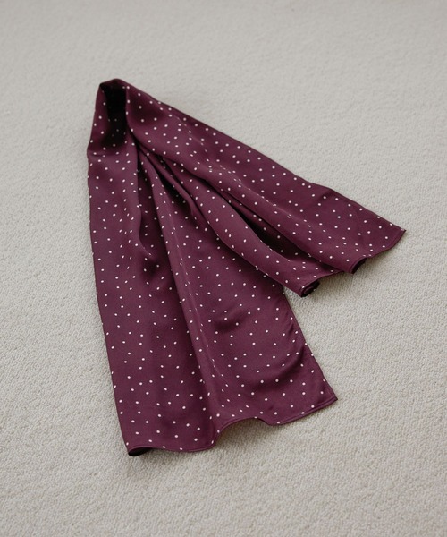 A part by（アパートバイ）の「アソートナロースカーフ（バンダナ/スカーフ・レディース・ボルドー/ネイビー・FREE）」の2枚目の写真