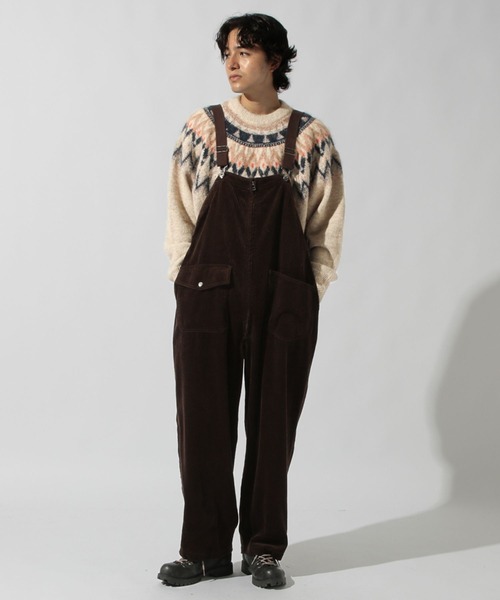 niko and...(ニコアンド)の「コーデュロイオーバーオール(サロペット/オーバーオール・メンズ・ブラウン/ブラック・MEDIUM/LARGE)」の17枚目の写真