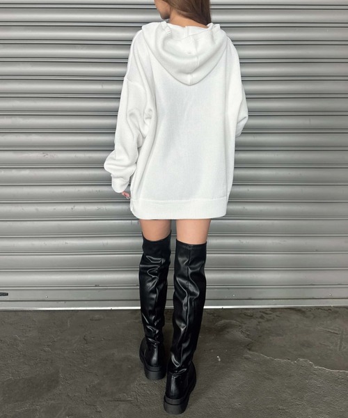 EGOIST（エゴイスト）の「ADVANCEニットトップス（ニット/セーター・レディース・ブラック/ボルドー/ホワイト・FREE）」の19枚目の写真