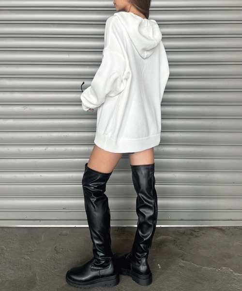 EGOIST（エゴイスト）の「ADVANCEニットトップス（ニット/セーター・レディース・ブラック/ボルドー/ホワイト・FREE）」の18枚目の写真