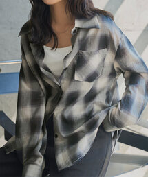 KOBE LETTUCE | シアーチェックシャツブラウス(シャツ/ブラウス)