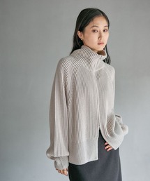 LEPSIM | 7ゲージ配色リブZIPカーディガン2　571558(カーディガン/ボレロ)