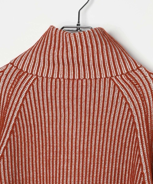 セール】7ゲージ配色リブZIPカーディガン2 571558（カーディガン