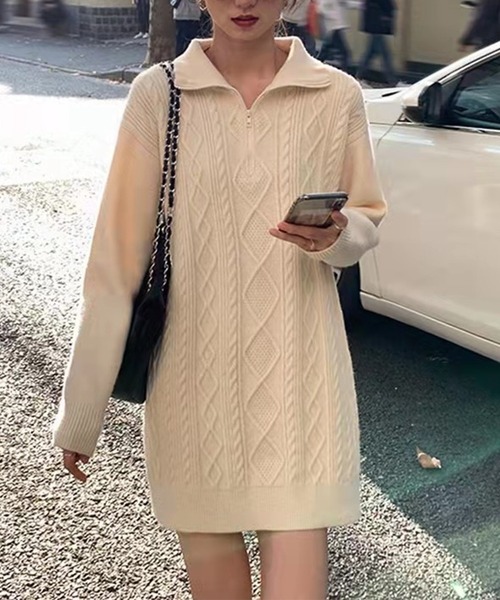 ルネ ニットワンピース 極美品✨ルネ 2022 ひざ丈ニットワンピース